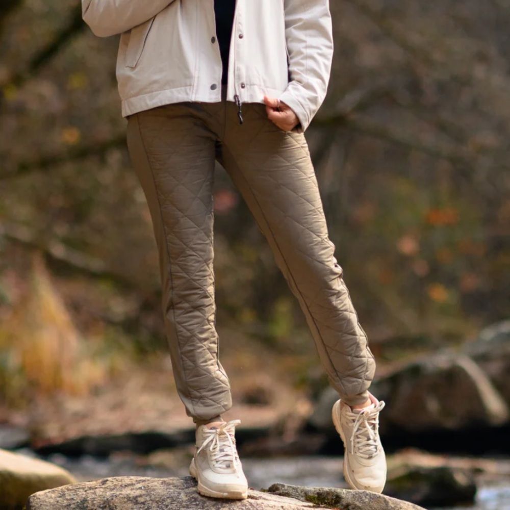 The American Outdoorsman for Women Women’s High Rise Quilted Front Joggers Sz Sm